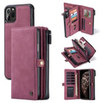 CaseMe 2-i-1 iPhone 11 Pro fodral med plånbok - Röd