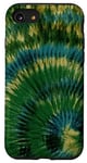 iPhone SE (2020) / 7 / 8 Earthy Spiral Tie Dye Boho Watercolor Forest Green Teal Tan Case