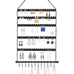 Metallkonst smyckesorganisatör väggmonterad, hängande smyckesorganisatör vägg hängande organisatör halsband armband hållare över dörr, 6 lager och 10 krokar