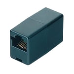 Hama Adaptateur modulaire (Catégorie 5, Couplage réseau avec 2x port 8p8c (RJ45), Modulaire 8p8c femelle, pour allongement de câble LAN/Ethernet, blindé, connecteur de câble de raccordement) Noir