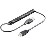 PremiumCord Rallonge USB 2.0, Câble Torsadé, Câble de Données Jusqu'à 480 Mbit/S, Câble de Charge, USB 2.0 Type A Femelle vers Mâle, 4 Broches, 2 Blindages, Couleur Gris, Longueur 1 m