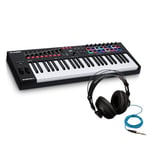 M-Audio Oxygen Pro 49 – 49 Key USB MIDI Keyboard Controller with Software Suite Included & Alesis SRP100 - Over-Ear Closed-Back Studio Headphones