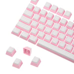 108 Keys PBT Pudding Keycaps OEM for Mechanical Keyboard White/Pink