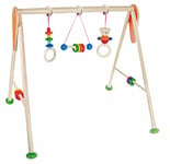 Hess-Spielzeug Hess 20028 – Jouet en Bois, série Ours Henry, pour bébé, Arche de Jeu Faite à la Main avec Personnages et hochets colorés, env. 62 x 57 x 54,5 cm, Multicolore