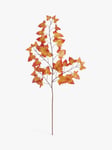 John Lewis Glitter Autumn Leaf Spray, Orange