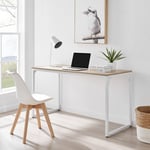 Kendrick 140cm Melamine Coated Home Office Computer Desk with White Legs