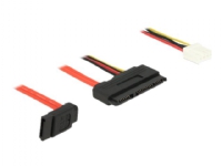 DeLOCK - SATA-kabel - SAS 6Gbit/s - SATA kombi (R) til 4-PIN intern ström, SATA (R) - 30 cm - sort, gul, rød