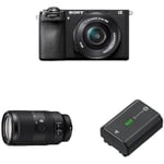 Sony Alpha 6700 | APS-C Mirrorless Camera with Sony 16-50mm Lens + Adventure kit with E 70-350mm F4.5-6.3 G OSS Lens and Rechargable Battery Pack