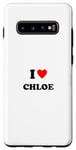 Galaxy S10+ First name « I Heart Chloe I Love Chloe » Case