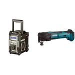 Makita MR003GZ01 12V Max to 40V Max Li-ion CXT/LXT/XGT DAB/DAB+ Job Site Radio - Batteries and Charger Not Included & DTM51Z Multi-Tool, 18 V,Blue