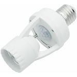 Ensoleille - Douille de lampe avec détecteur de mouvement pir 360° E27 Support de l'ampoule avec détecteur de mouvement détection de sécurité E27