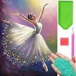 Diamond Painting / Diamantmålning - 30x30cm - Ballerina