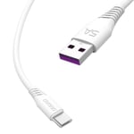 Dudao USB/USB-C snabb laddningsKabel 5A 1m Vit L2T 1m Vit Vit