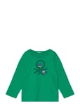T-Shirt L/S Tops T-shirts Long-sleeved T-shirts Green United Colors Of Benetton