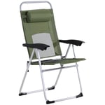 Outdoor Garden Folding Chair  Armchair Reclining Seat w/Pillow