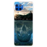 Motorola G 5G Plus - Gummi cover med Design print - Skull