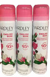 Yardley Body Sprays x 3 English Rose Ladies Fragrance 3 x 75ml