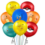 20 st Pikachu barnkalas ballongbåge Grattis på födelsedagen 20 random ballons