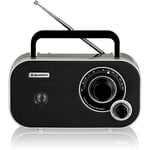 TRA-2235BK Radio fm Portable Analogique, sur Secteur / à Piles, Petite petit et Léger Noir - Noir - Roadstar
