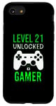 iPhone SE (2020) / 7 / 8 Level 21 Unlocked Gamer - Gamer 21st Birthday Funny Case