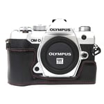 Olympus O-MD E-M5 Mark III durable leather half case - Black