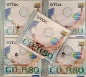 TDK CD-R80 CD-R - 5 PACK - Ink Jet Printable  700MB / 80 Mins NEW & SEALED