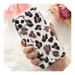 Leopard Case for IPhone SE 2020 11 Pro Max X XR XS MAX 6 6S 7 8 Plus Slim Rubber Protective Phone Back Cover Coque Fundas Coque-White-For iPhone X