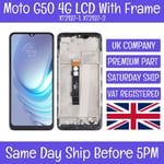 Motorola Moto G50 XT2137-1 XT2137-2 LCD Screen Display Touch Digitizer +Frame