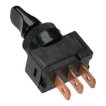 vippstrombrytare svart påavpå 12v 25a 3 lappkontakter installationsstorlek ø13 mm i blister