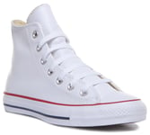Converse 132169 Ct As Unisex High Top Leather Trainer In White Size UK 3 - 12