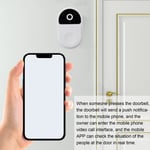 (White)Doorbell Camera Mobile Phone Remote Control WiFi Video Doorbell Camera