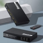 Hdmi Switch, 3 Port input 1 out 4K@60hz Hdmi Switcher Box with Remote. Hdmi Splitter 4K Hub. Support PS4/ Xbox One/Fire TV/Apple TV/SKY BOX/STB/DVD/Laptop
