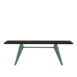 Vitra - EM Table 180, Base Prouvé Blé Vert - Dark Solid Oak - Matbord