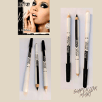 Saffron Black & White Kohl Eyeliner Eye Liner Double Pencil Soft 2 in 1 Pencil