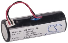 Batteri til 1/UR18500L for Wella, 3.7V, 1400 mAh