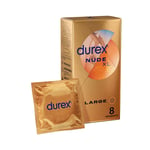 Durex Préservatifs Nude XL - 8 Préservatifs Fins et Extra Larges 8 pc(s) préservatif(s)
