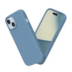 RHINOSHIELD coque compatible avec [iPhone 15] | SolidSuit - coque fine avec technologie d'absorption des chocs et finition premium mate - Bleu marée