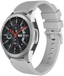 Abasic compatible with Huawei Watch GT/GT 2e / GT 2 (46mm) Watch Strap, Soft Silicone Waterproof Replacement Strap (22mm, Gray)