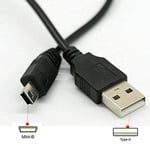 Fast  USB to MINI B Data Charger Cable For Garmin, Dash Cam GoPRO MP3 MP4 - 2M