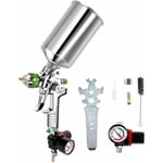 1000 ml luftfärgspruta med 2,5 mm HVLP-munstycke Mini airbrush-spruta med tryckregulator