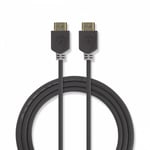 Nedis höghastighets HDMI-kabel med Ethernet, 0.5m