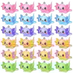 24 st Axolotl-berlocker i harts för smyckestillverkning Små hartsdjur Hartsfigurer Miniatyr Axolotl-prydnad Multicolor