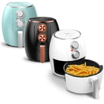 TurboTronic Hot Air Fryer, 3 Litres, Timer up to 30 Minutes, 1200 W, Oil and Grease, 90-210 °C, Cool Touch, Air Fryer, Retro Design