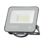 V-Tac 30W LED strålkastare - 185LM/W, arbetsarmatur, utomhusbruk - Dimbar : Inte dimbar, Färg på chassi : Svart, Kulör : Kall