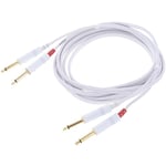 CORDIAL Câble audio double jack mono 3 m blanc