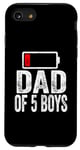 iPhone SE (2020) / 7 / 8 Dad of 5 Boys low battery from Son Father's Day Birthday Case