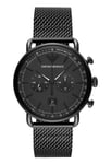 Emporio Armani Watch AR11264 Men's Aviator Black Chronograph Watch ~2YR WARRANTY
