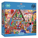 Brand New Sealed Visit Santa Christmas Steve Crisp 1000 Gibsons Jigsaw Puzzles