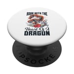 Roar With The Heart Of A Dragon Dragon Dragons PopSockets PopGrip Interchangeable