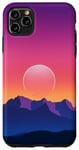 Coque pour iPhone 11 Pro Max Violet-Rose Orange Ombre Dégradé Aura Mignonne Esthétique